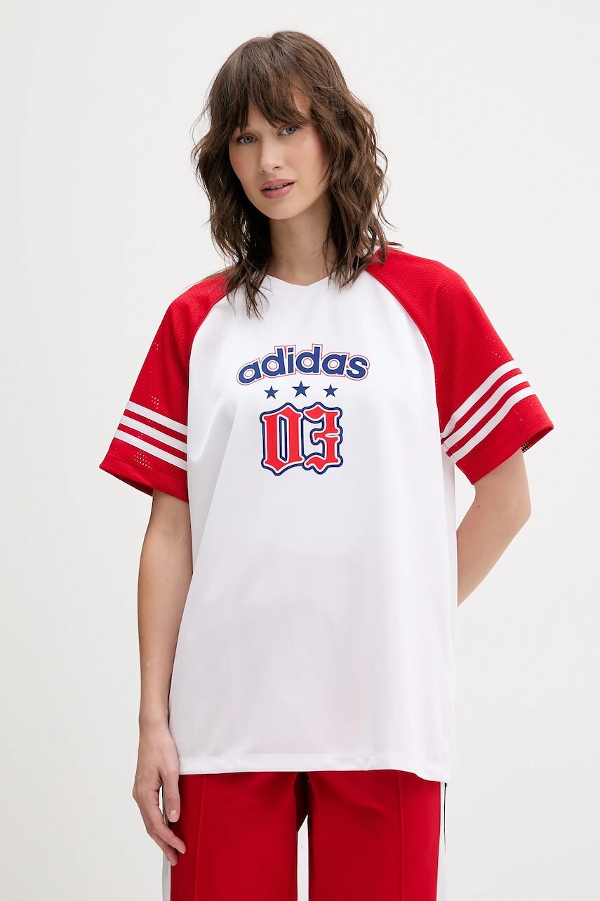 Tričko adidas Originals Jersey dámske, biela farba, KC6287