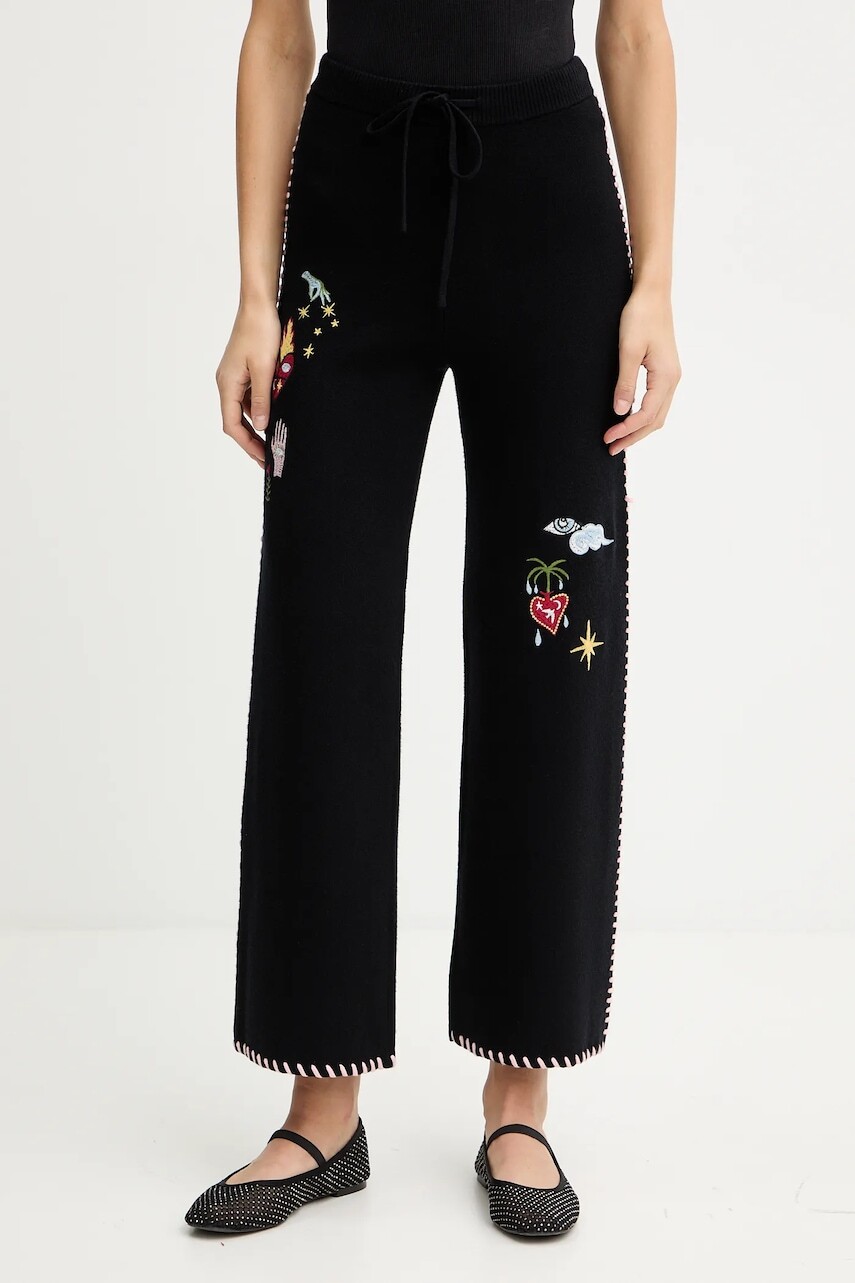 Tepláky Never Fully Dressed čierna farba, NFDKN727