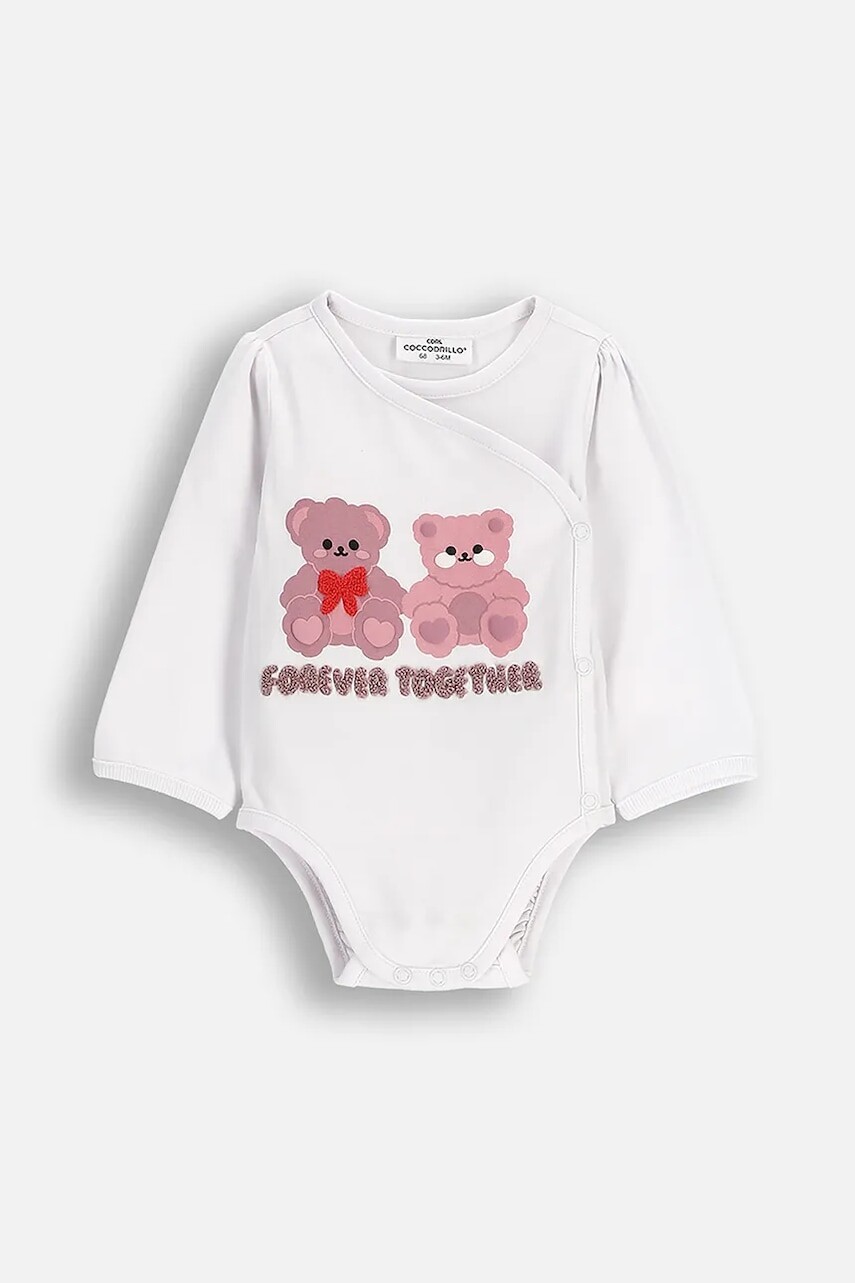 Body pre bábätká Coccodrillo TEDDY BEAR GIRL NEWBORN
