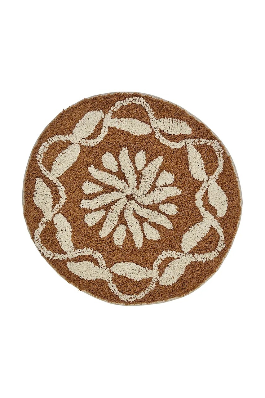 Kúpeľňová predložka Madam Stoltz 60 cm oranžová farba