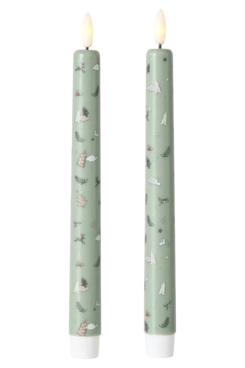 Súprava led sviečok Boltze Falko 22 cm 2-pak tyrkysová farba