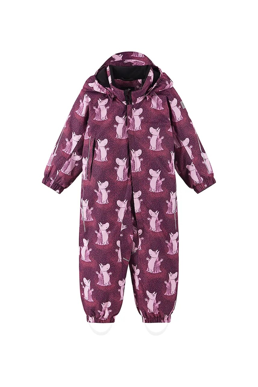 Detský overal Reima Moomin Lyster bordová farba, 5100011D