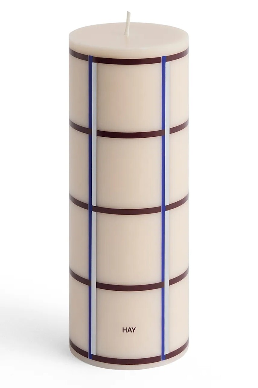 Ozdobná sviečka HAY Column Candle 7 x 20 cm béžová farba