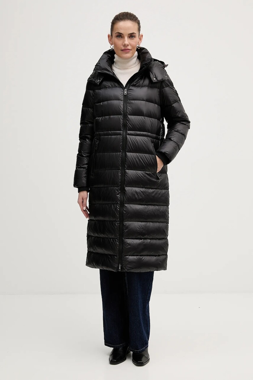 Páperová bunda Tommy Hilfiger čierna farba, zimná, WW0WW47356