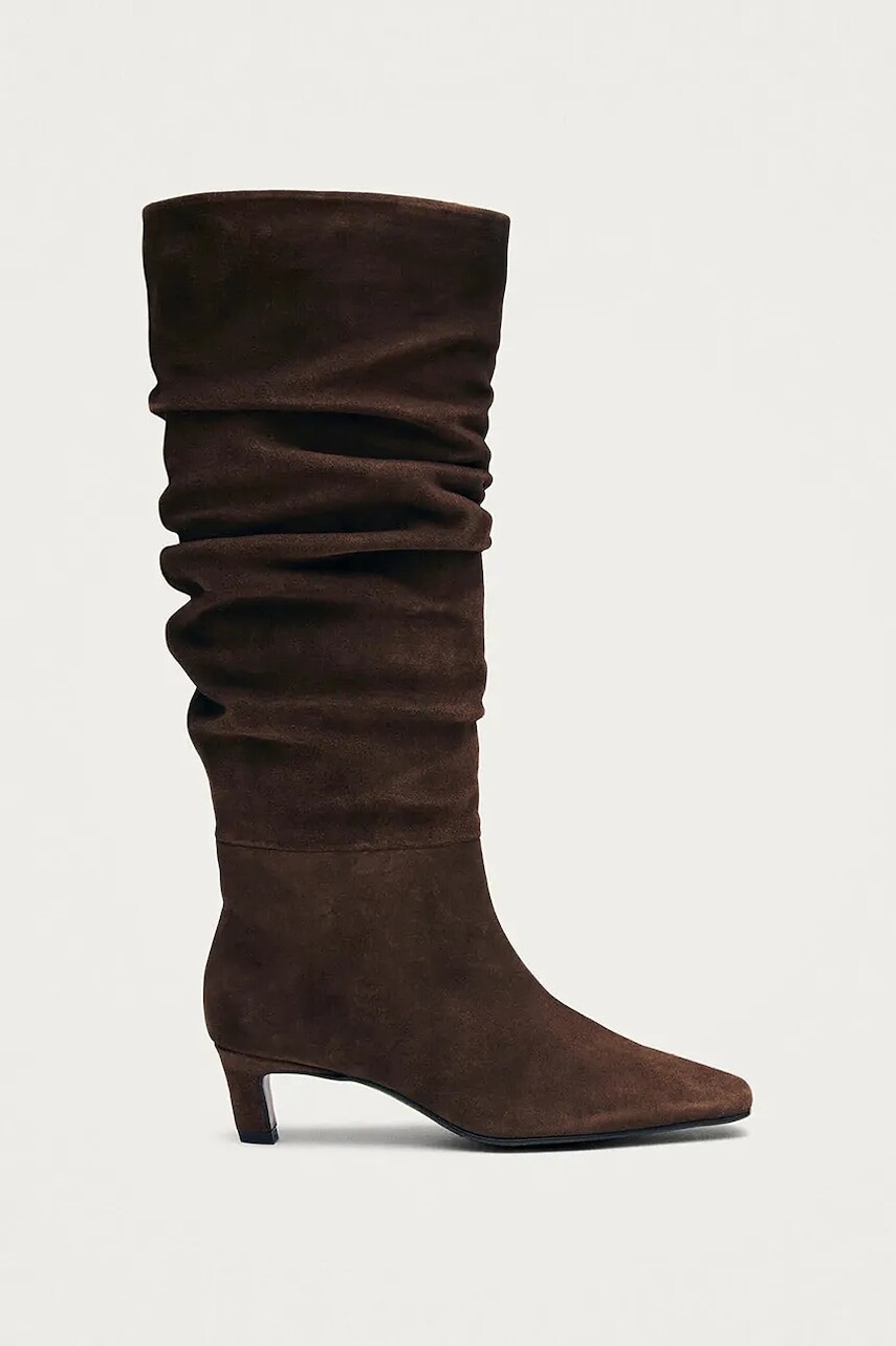 Semišové topánky Alohas Kalila hnedá farba, na vysokom podpätku, S101173-02