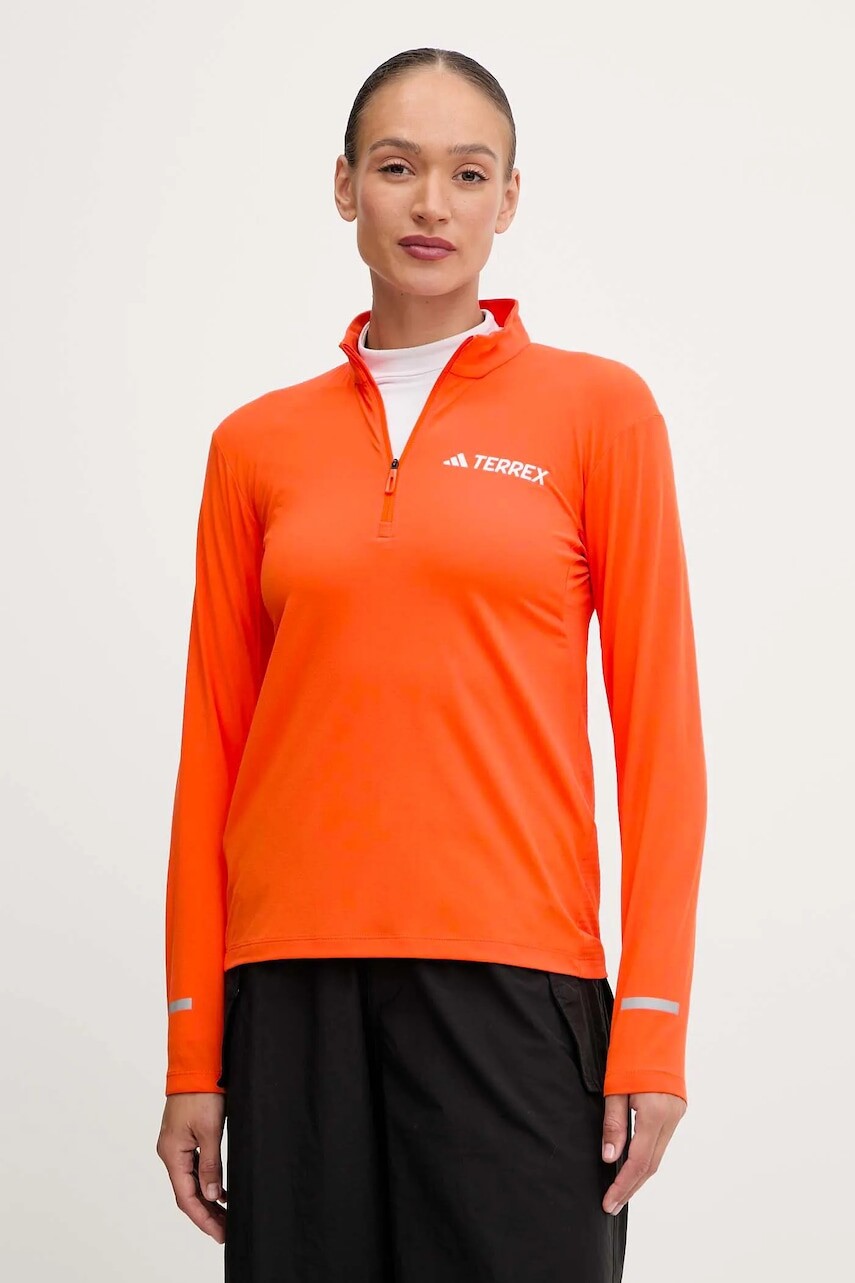 Športové tričko s dlhým rukávom adidas TERREX X-Country oranžová farba, JD3943