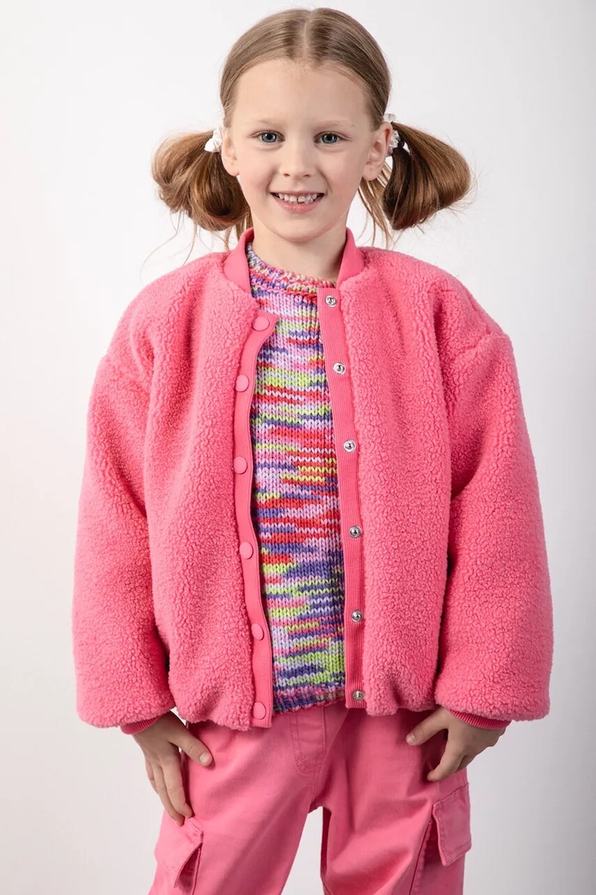 Mikina Coccodrillo ružová farba, jednofarebná, RAVE GIRL KIDS