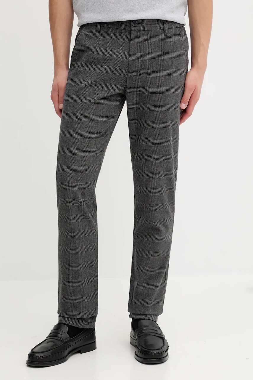 Nohavice Marc O'Polo šedá farba, priliehavé, 529020410220