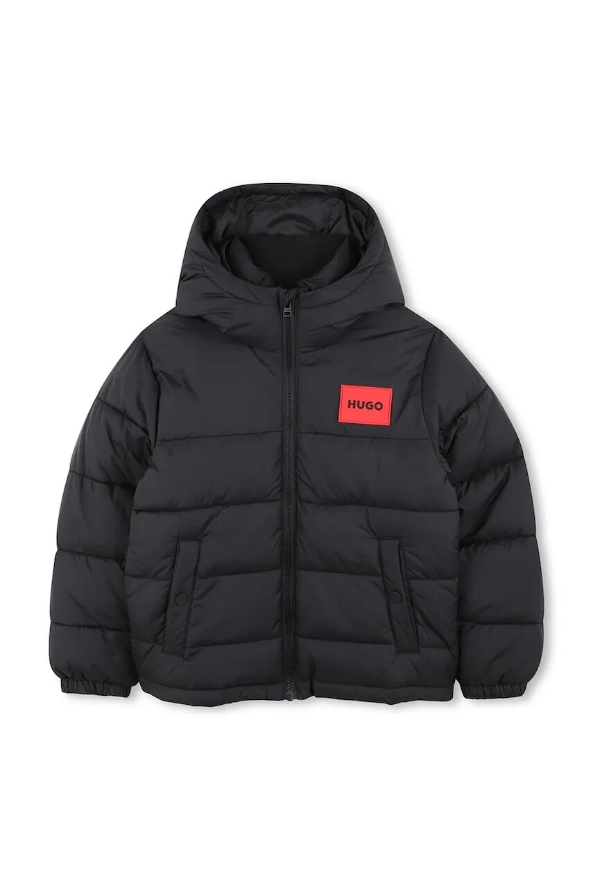 Detská bunda HUGO čierna farba, G00484