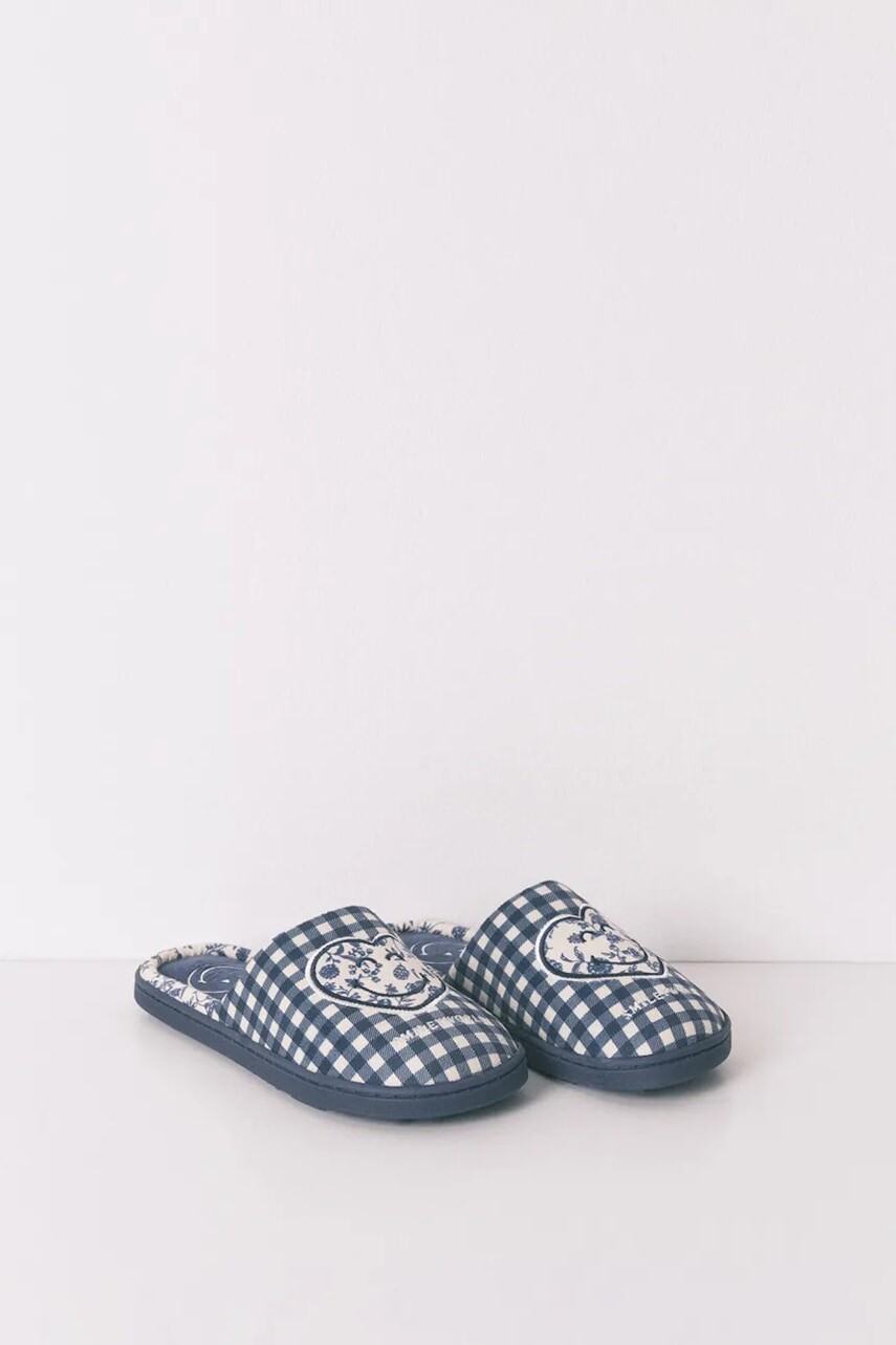 Papuče women'secret MULTILICENSE COTTAGE tmavomodrá farba, 4992542
