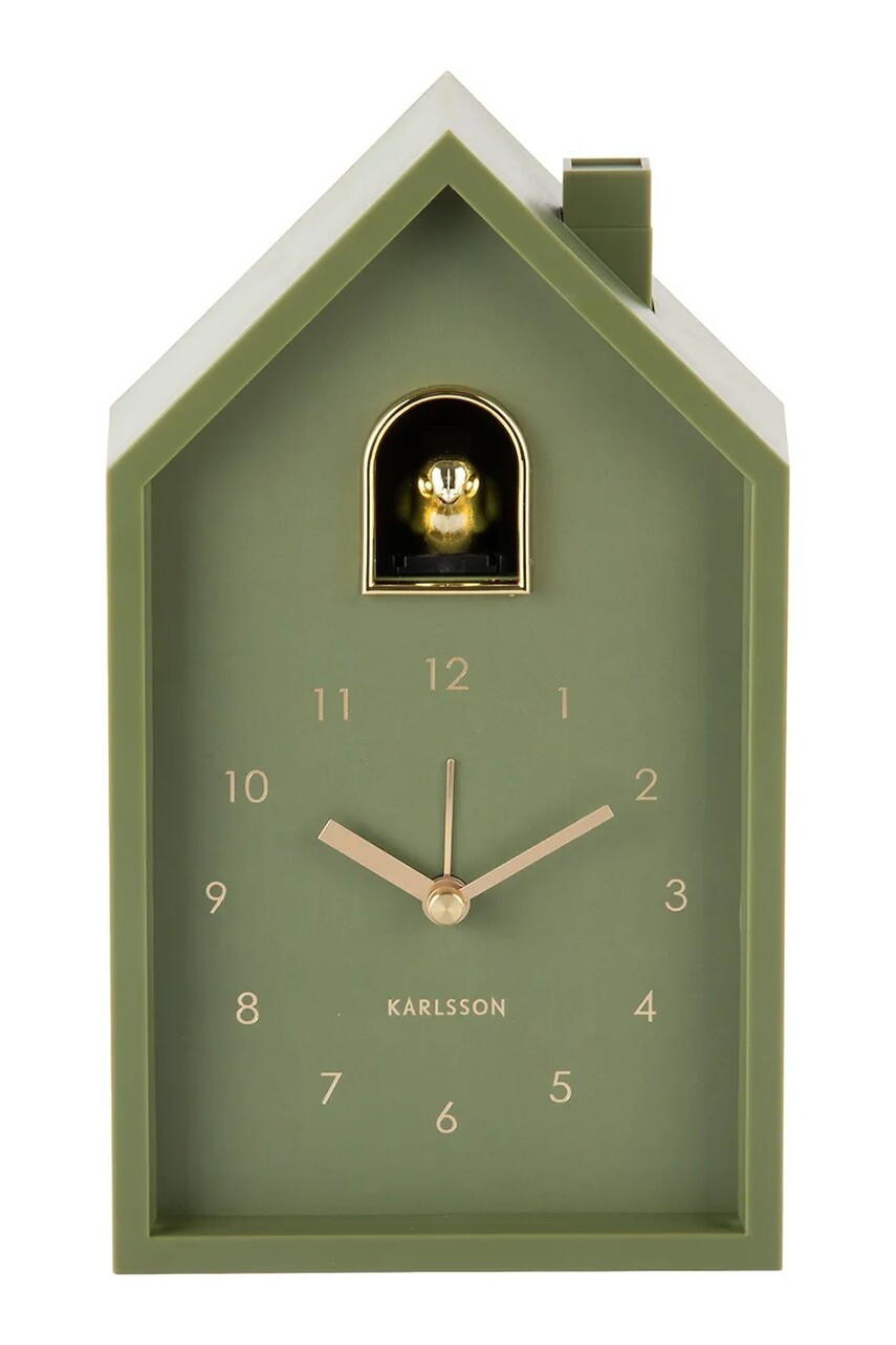 Hodiny Karlsson 11,5 x 20 x 6 cm zelená farba