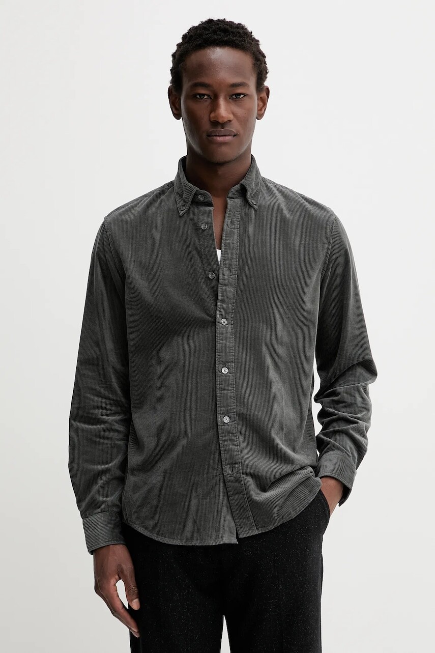 Bavlnená košeľa Marc O'Polo zelená farba, regular, s golierom button-down, M29730942172