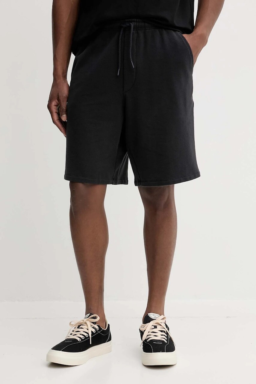 Šortky American Vintage čierna farba, MATU09A