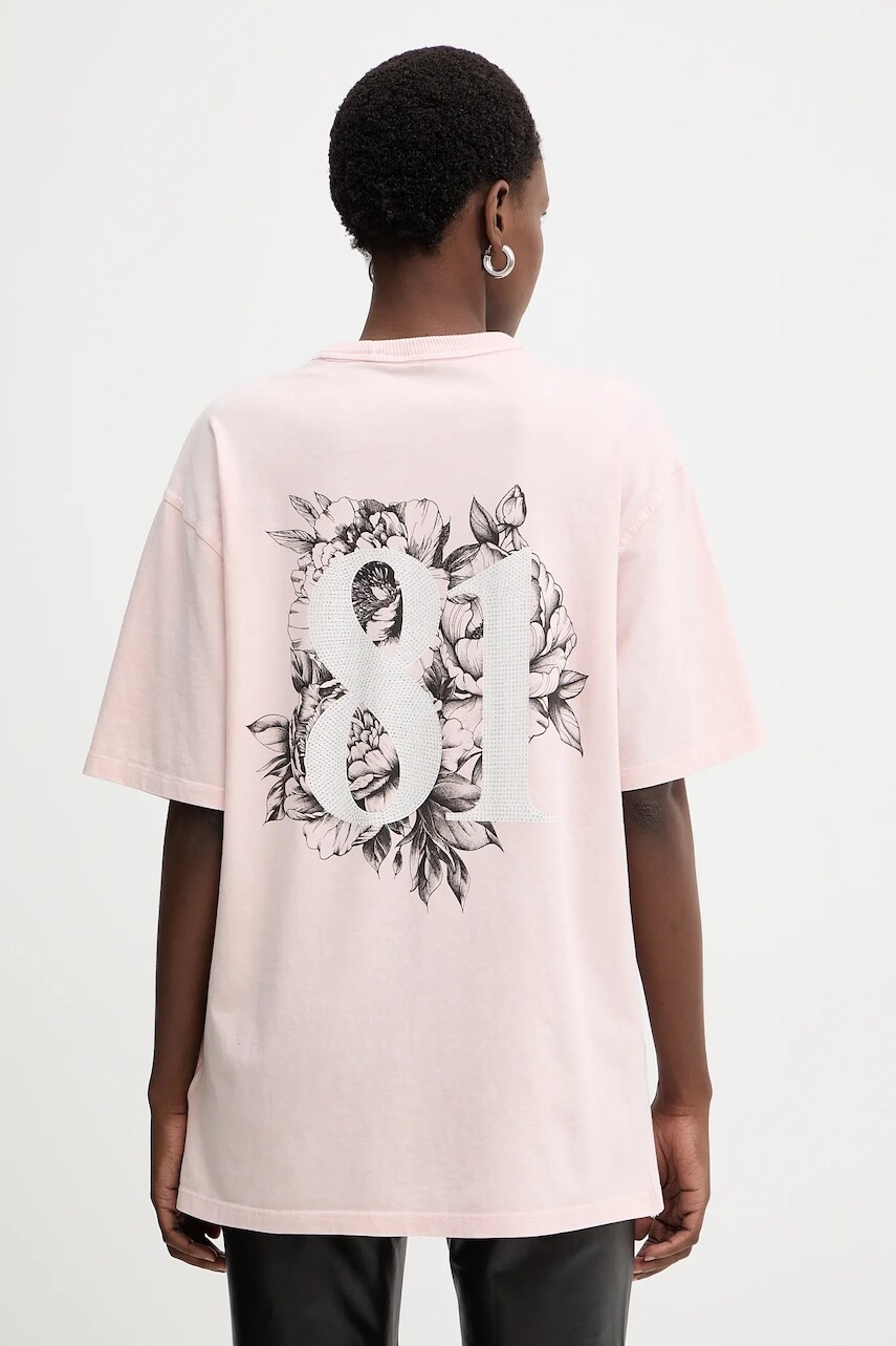 Bavlnené tričko Guess dámske, ružová farba, W5BI19 I3Z14