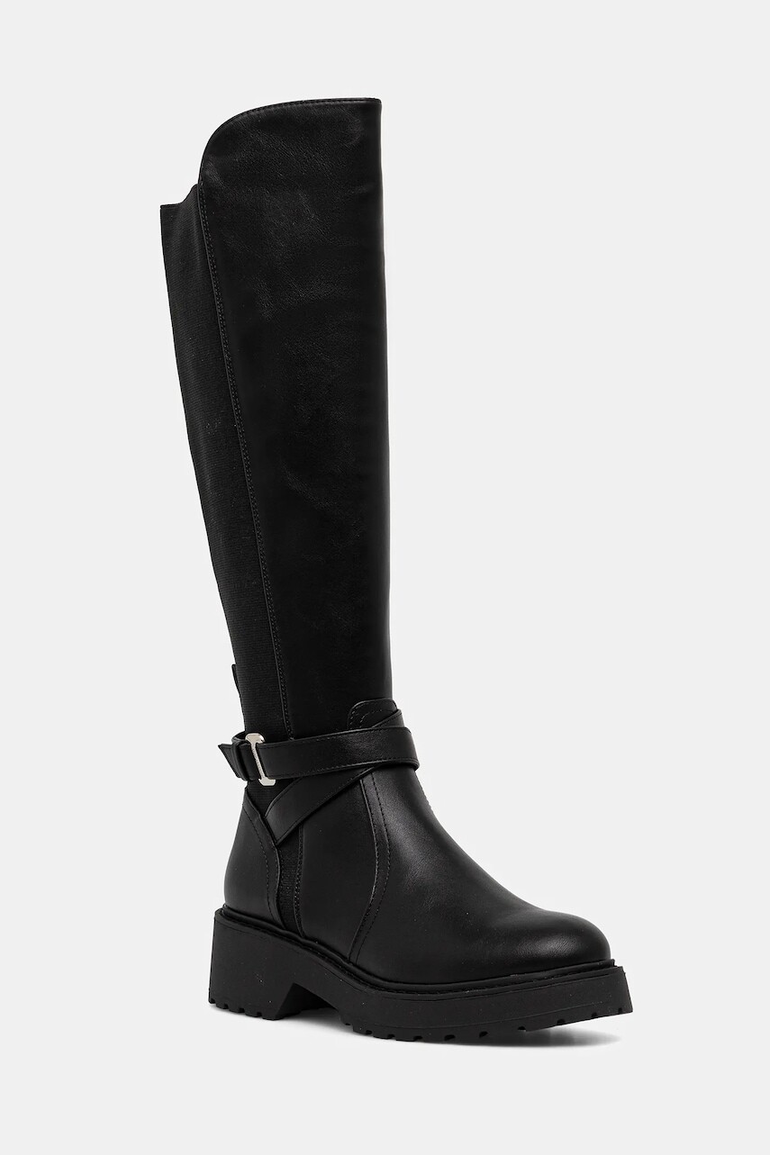 Vysoké čižmy Steve Madden Caller čierna farba, na platforme, 11004962