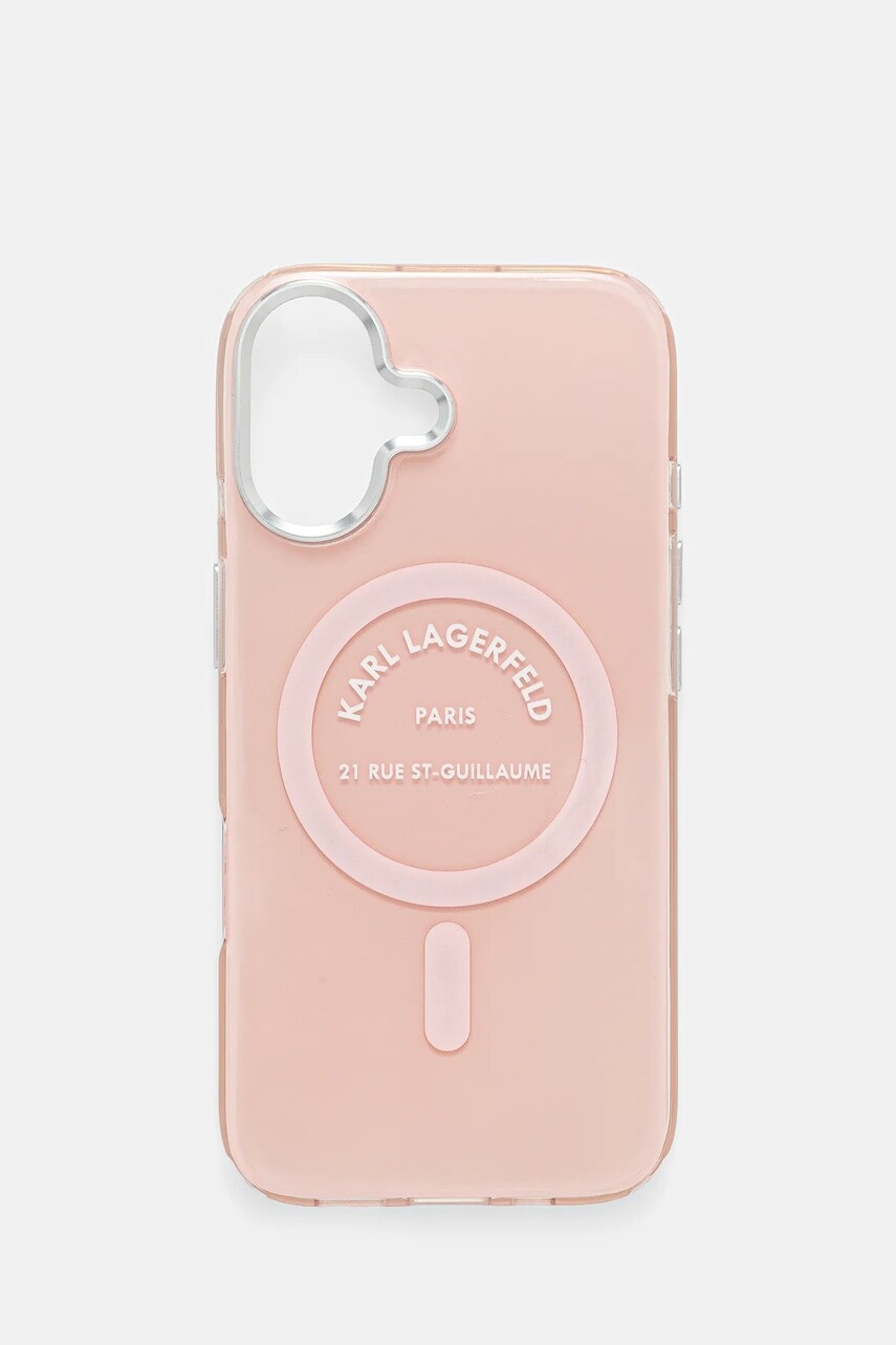 Puzdro na mobil Karl Lagerfeld iPhone 17 ružová farba, KLHMP17SHKRSGPP