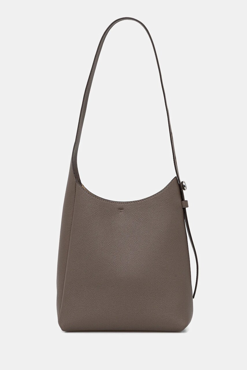 Kožená kabelka Tory Burch Romy Small hnedá farba, 175172-250