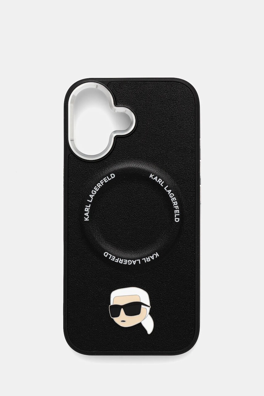 Puzdro na mobil Karl Lagerfeld iPhone 17 čierna farba, KLHMP17SPSMLRKLK