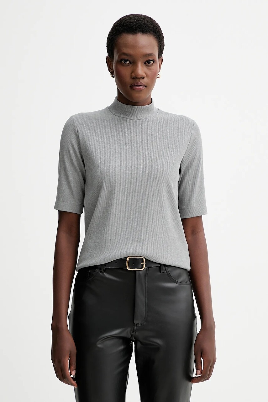 Tričko Marc O'Polo dámske, šedá farba, s polorolákom, 510217451255