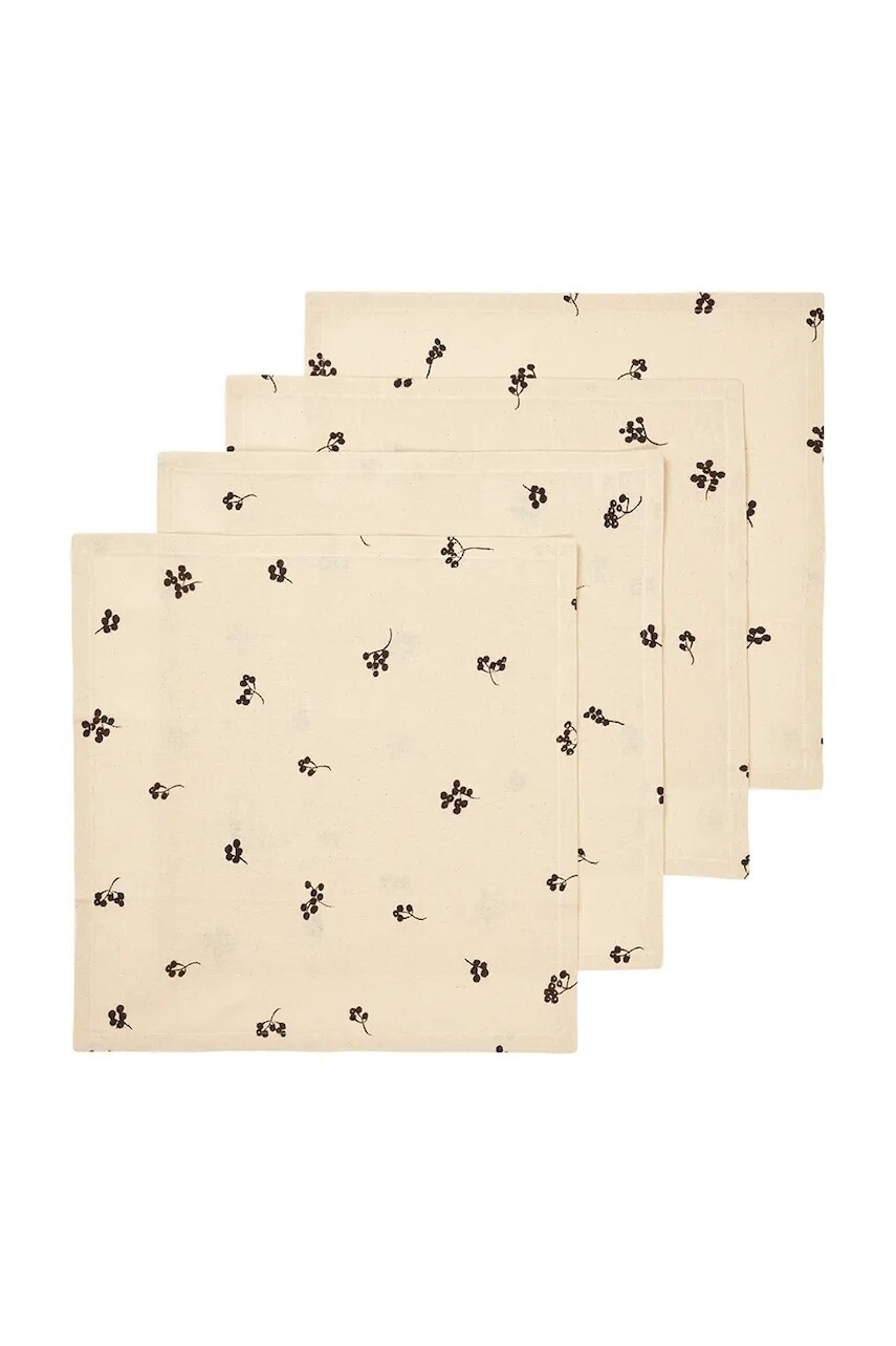 Sada bavlnených obrúskov ferm LIVING Baies 40 x 40 cm 4-pak béžová farba