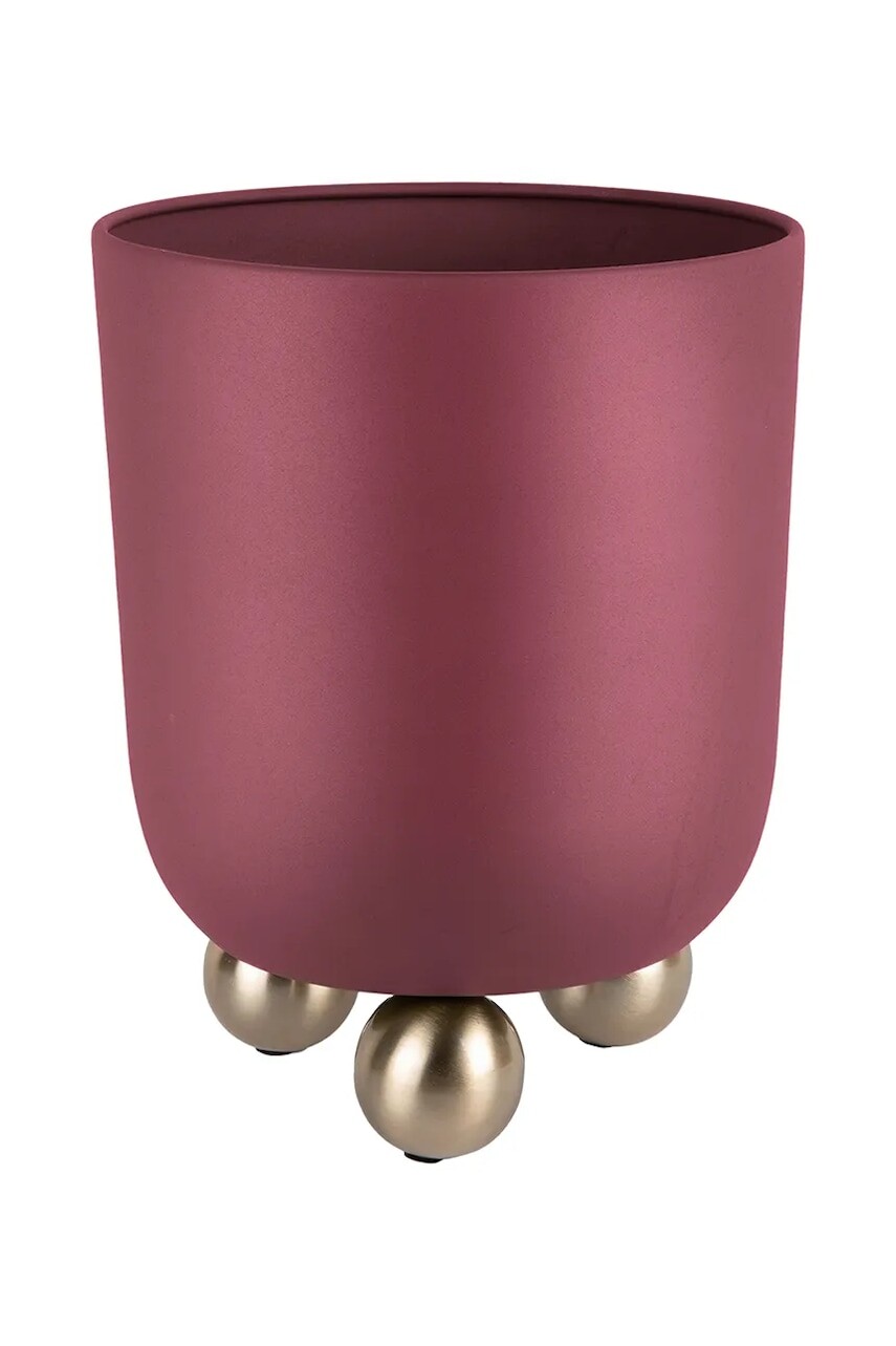 Kvetináč Present Time Estilo M/28 x 23 cm bordová farba