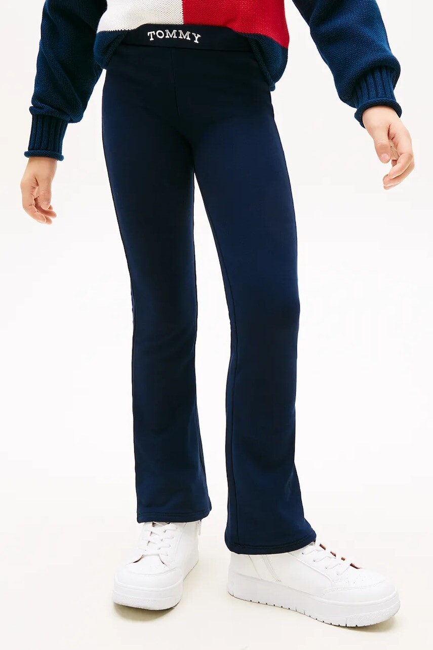 Detské legíny Tommy Hilfiger tmavomodrá farba, jednofarebné, KG0KG08980