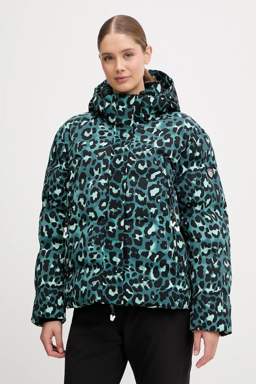 Lyžiarska bunda EA7 Emporio Armani zelená farba, AF13889.7W000394