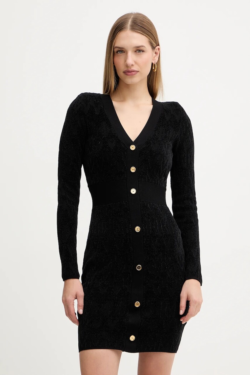 Šaty Marciano by Guess ADELE čierna farba, mini, priliehavé, 5BGK04 5661Z