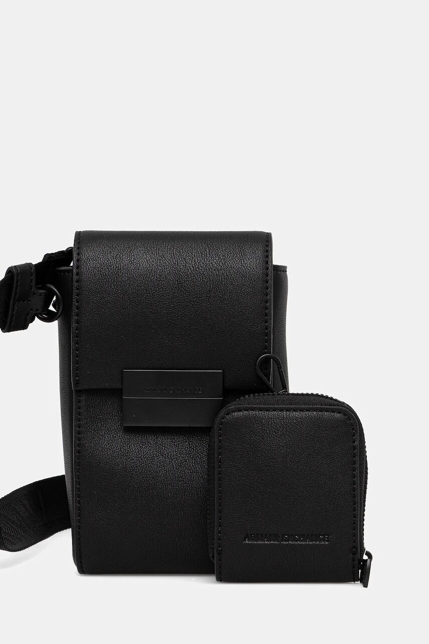 Malá taška Armani Exchange čierna farba, XM001617 AF17209