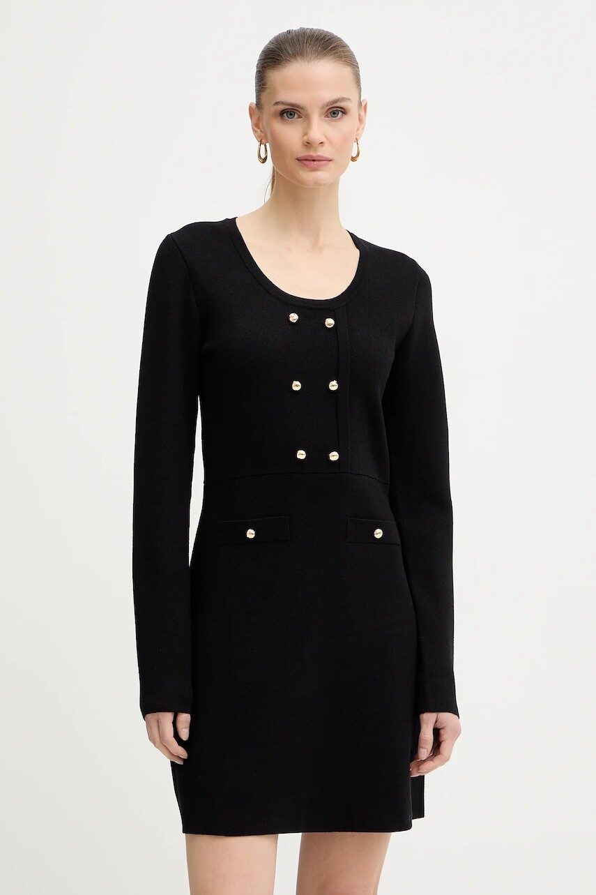 Šaty Morgan čierna farba, mini, priliehavé, RMRETRO