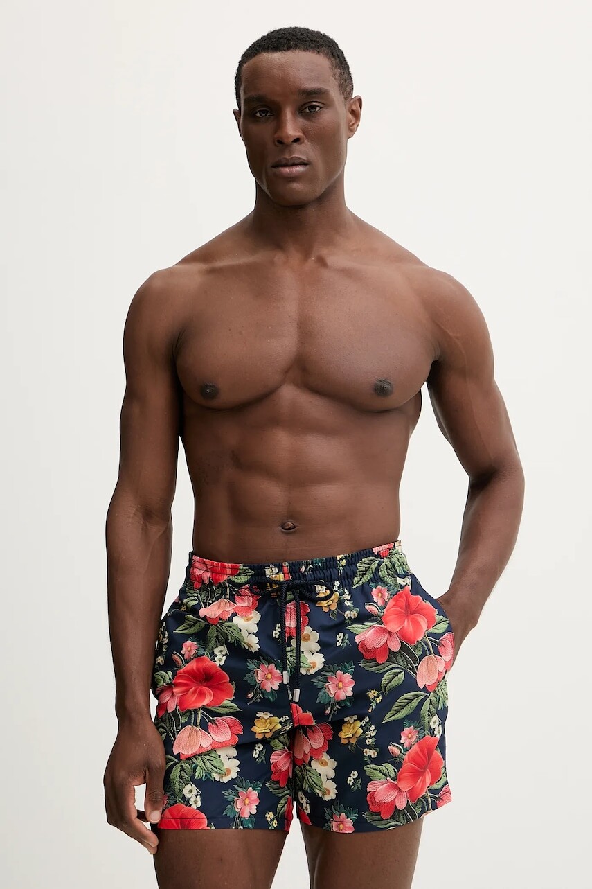 Plavkové šortky Vilebrequin MOOREA tmavomodrá farba, MOODB501