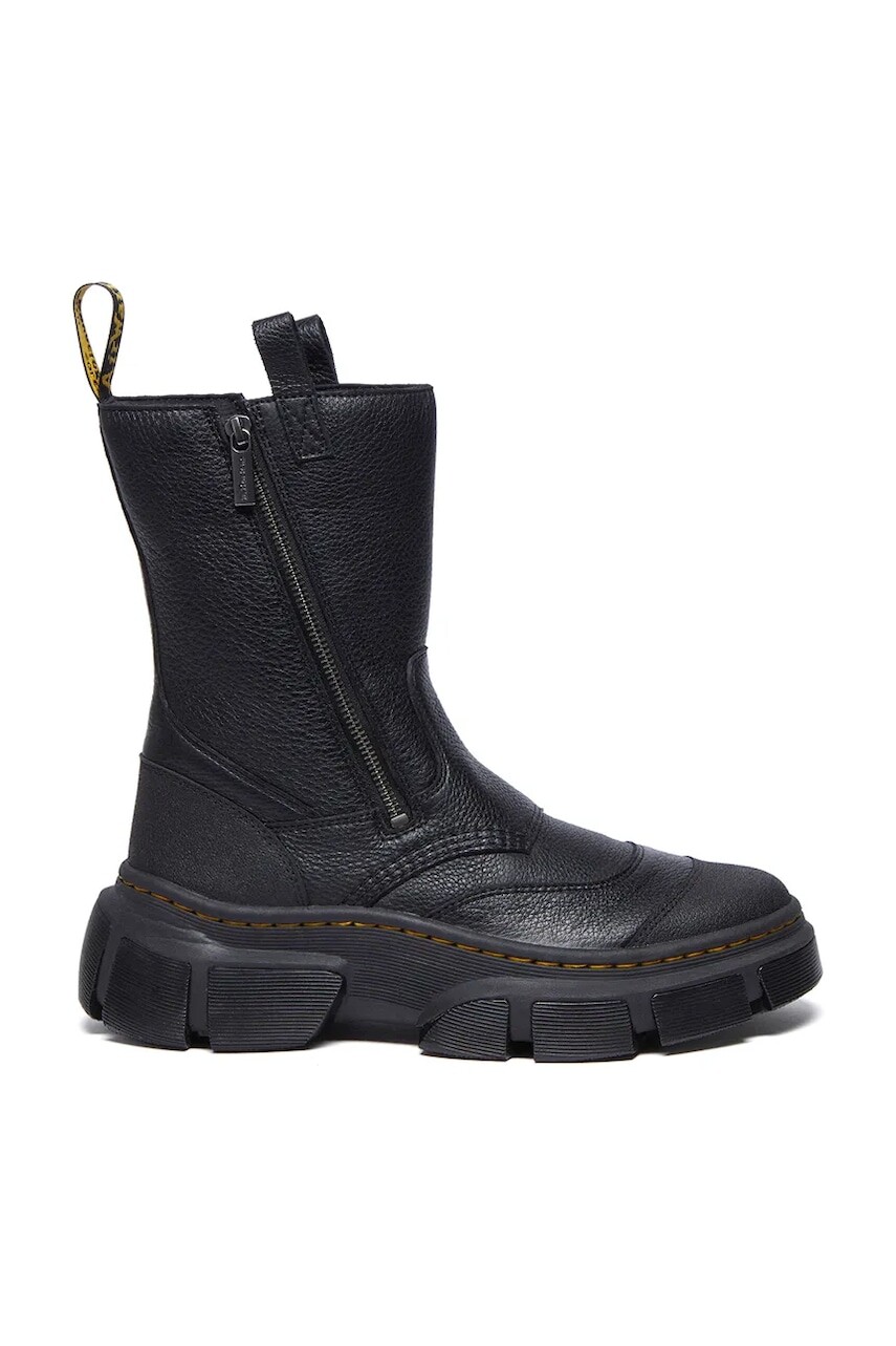 Kožené členkové topánky Dr. Martens DMXL Rigger čierna farba, na platforme, DM41192001