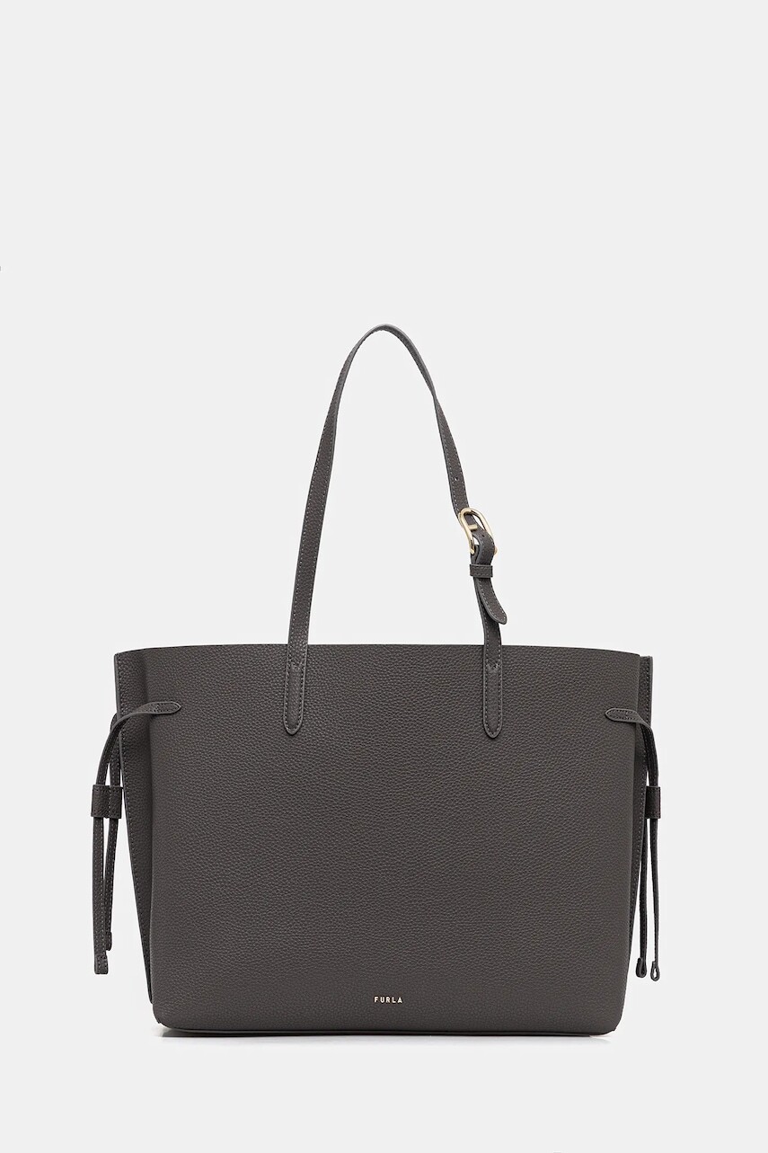 Kožená kabelka Furla šedá farba, WB02001 BX4329 4618S