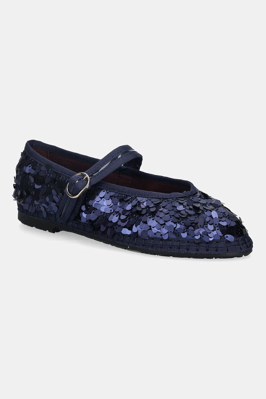 Baleríny Flabelus PIERRE tmavomodrá farba, Pierre Sequins Navy