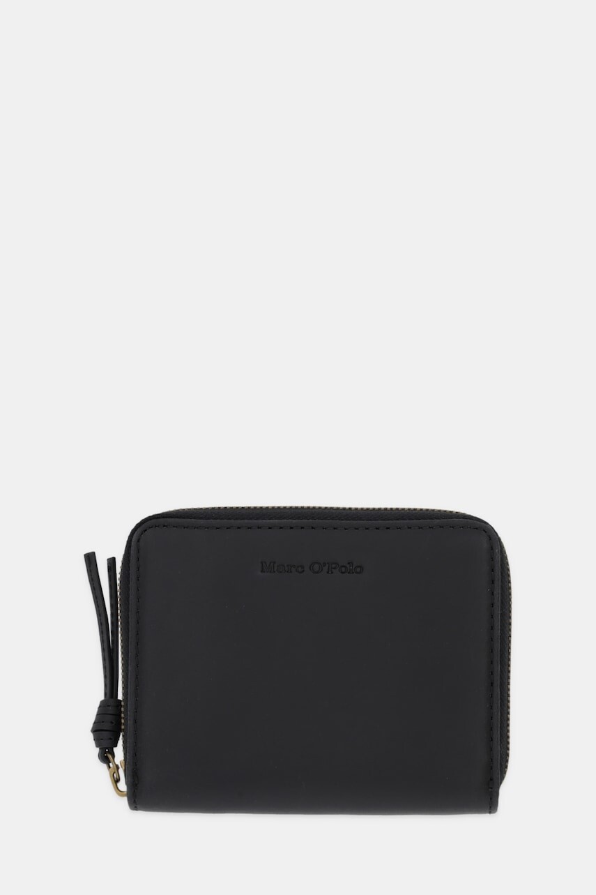 Kožená peňaženka Marc O'Polo čierna farba, 5000007855