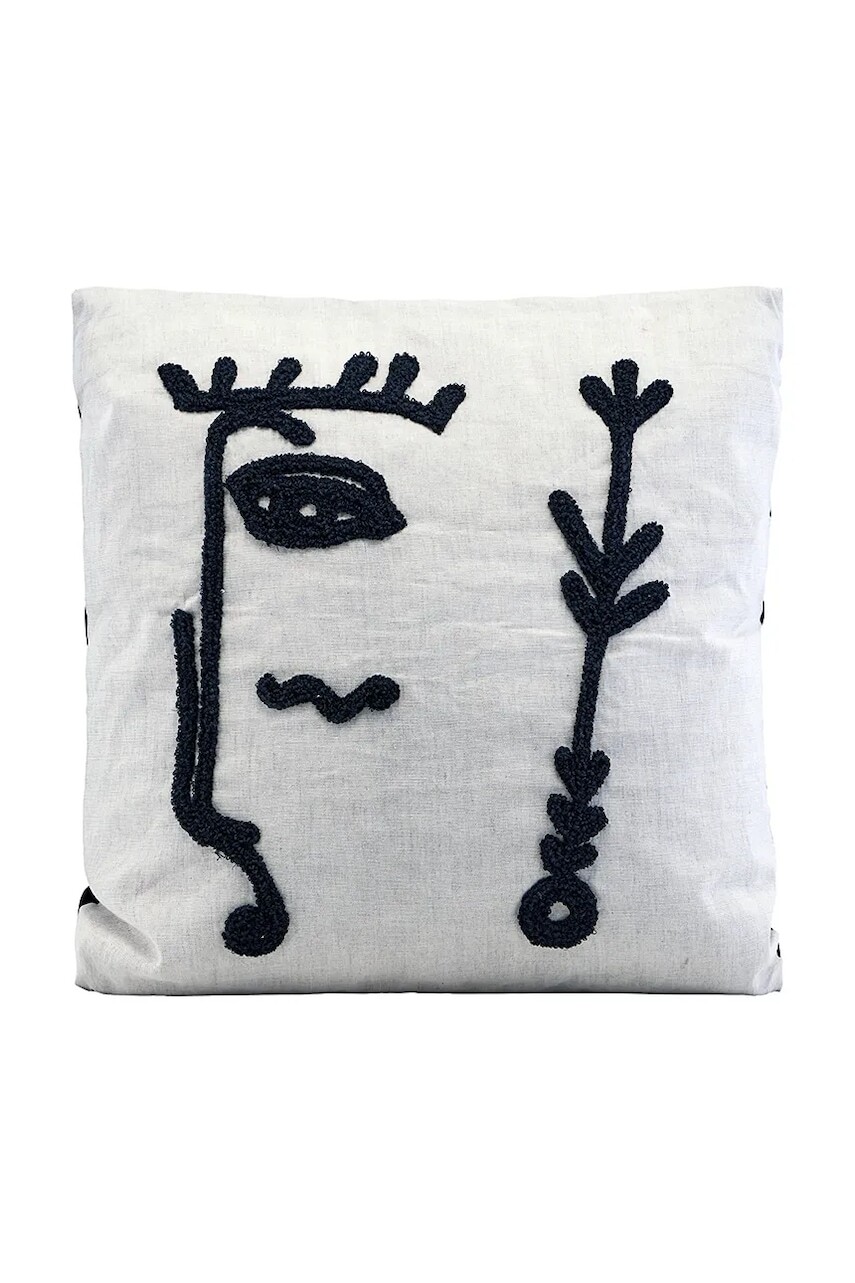 Dekoratívna bavlnená obliečka na vankúš House Doctor HDIngo 50 x 50 cm biela farba