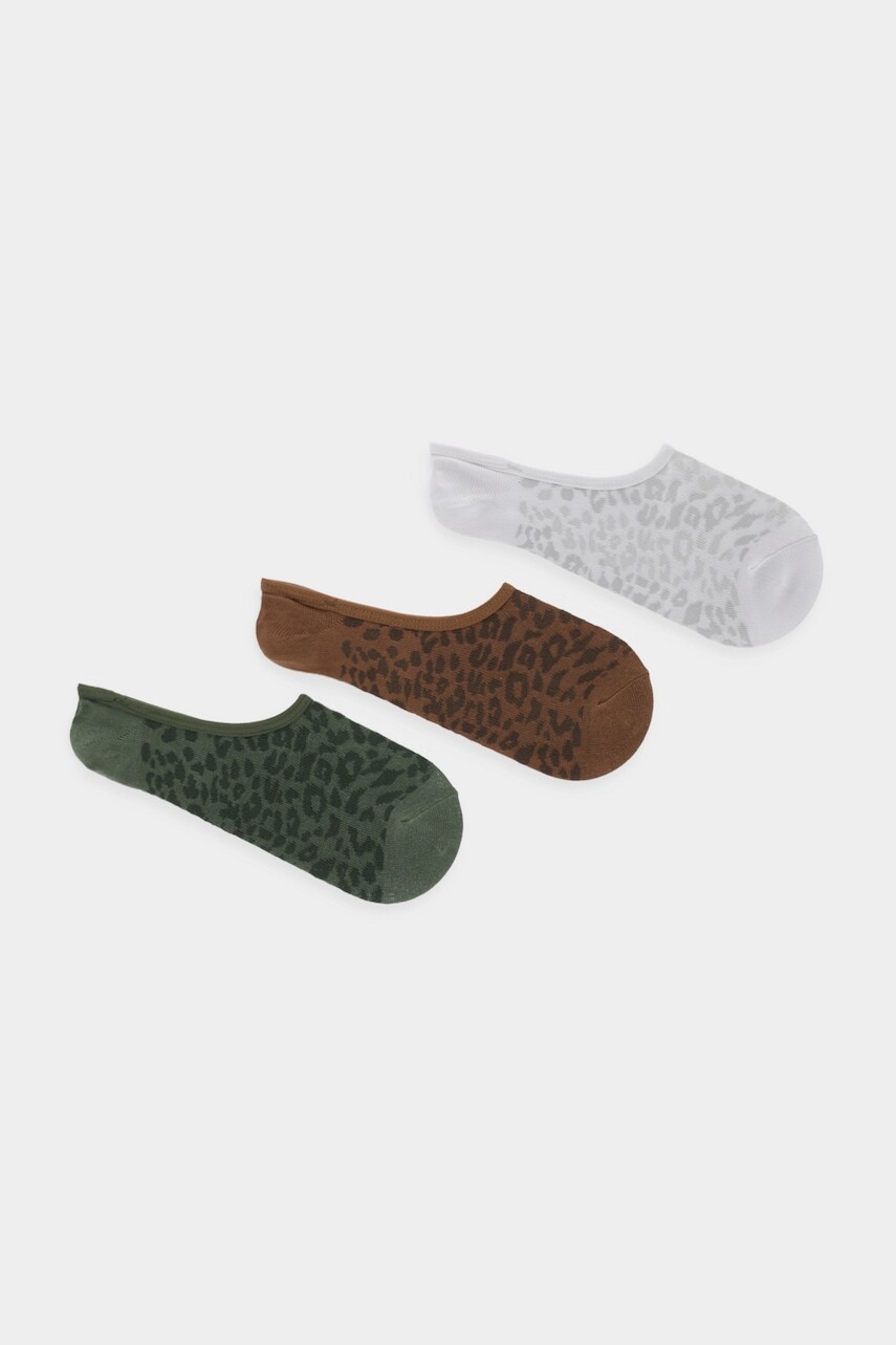 Ponožky Vans 3-pak zelená farba, VN000QBFEN61