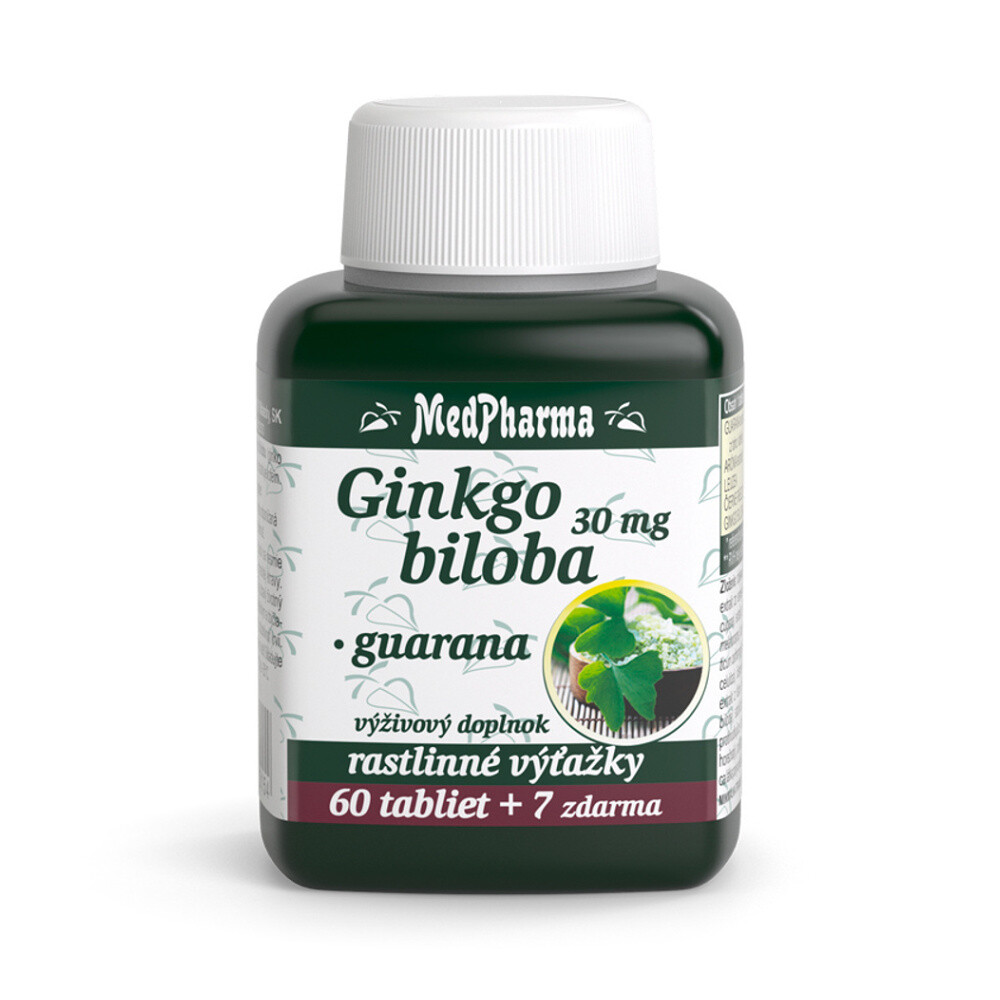 MEDPHARMA Ginkgo biloba + guarana 67 tabliet