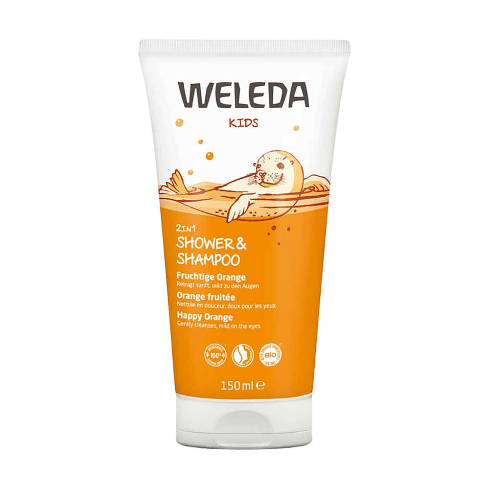 WELEDA 2v1 sprchový krém a šampón Šťastný pomaranč 150 ml