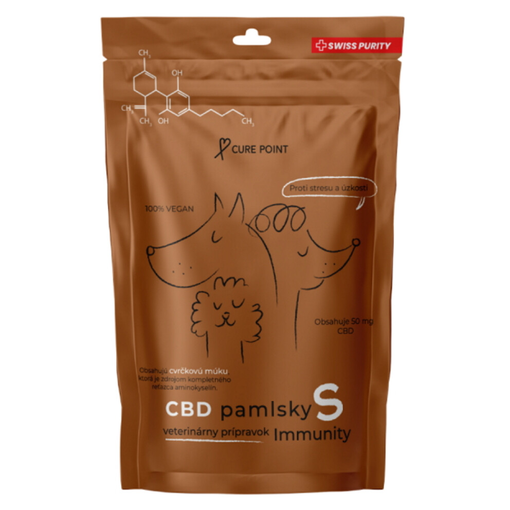 CURE POINT CBD Pamlsky Immunity 100 g, Veľkosť: M