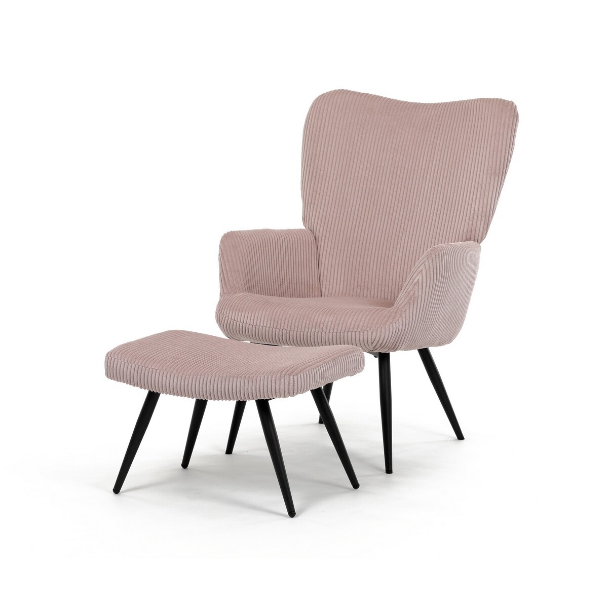 Relaxačné kreslo s podnožkou L7285 PINK6, ružové