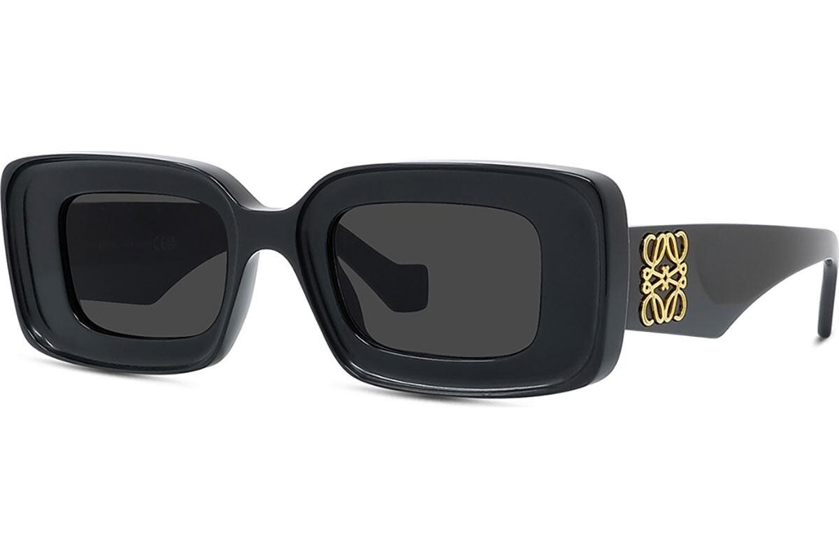Loewe Anagram Shiny black Geometric Sunglasses - ONE SIZE (46)