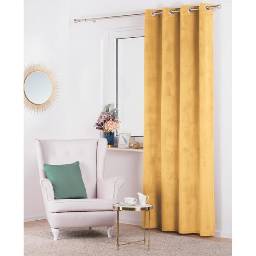 Záves VELVET 140x260 horčicová