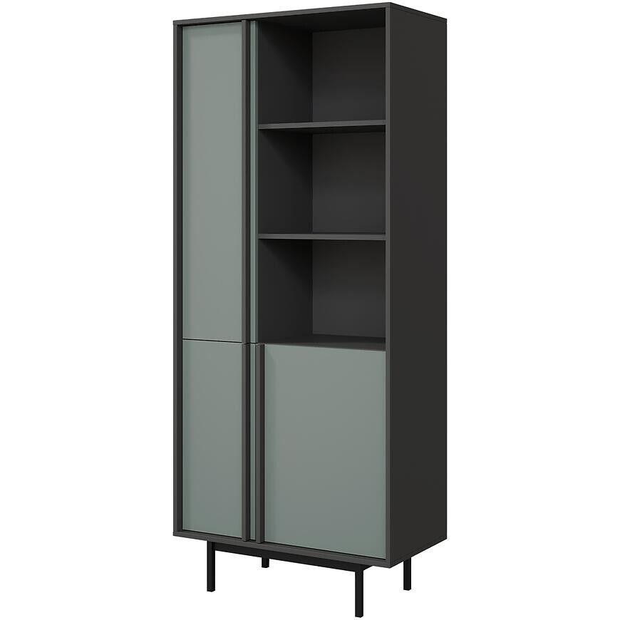 Vitrína Alsy 2 Aloe/Antracit