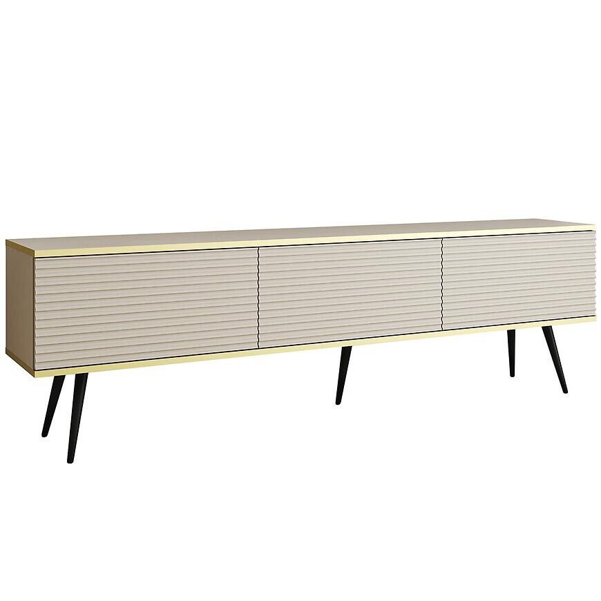 TV stolík Oro Mdf Drážkovanie 175 Bez+ Čierne nohy