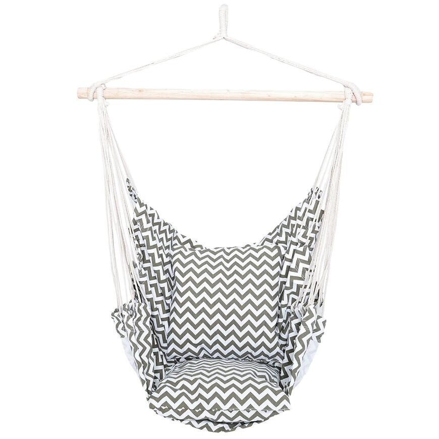 Brazílske závesné kreslo bielo-čierne