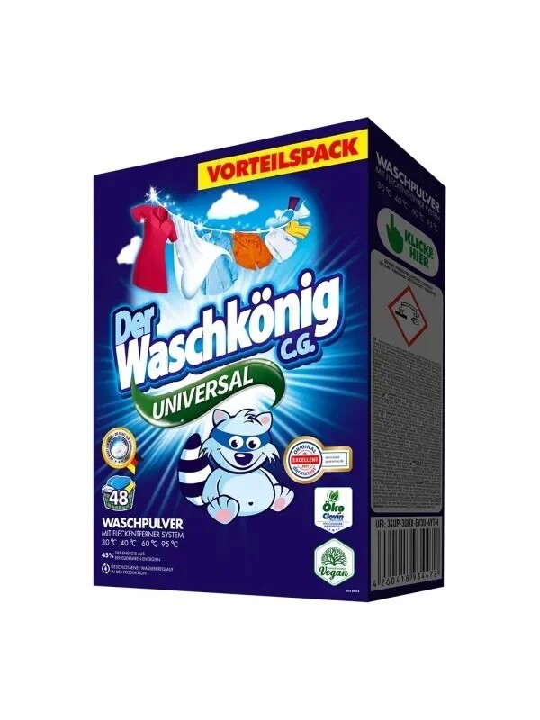 Waschkönig Universal prášok na pranie 2,88kg 48 praní