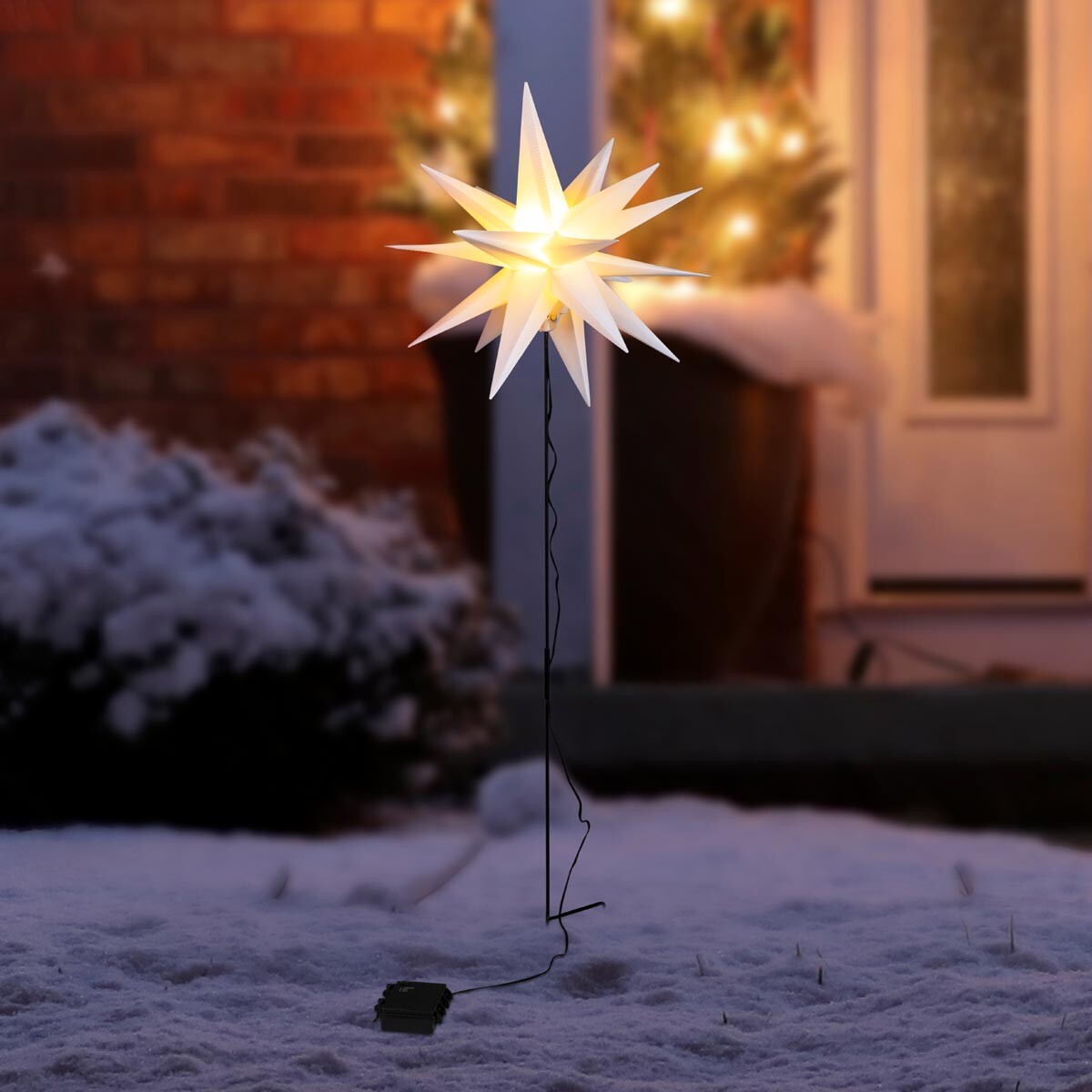 LED Záhradný zápich Hviezda, biela