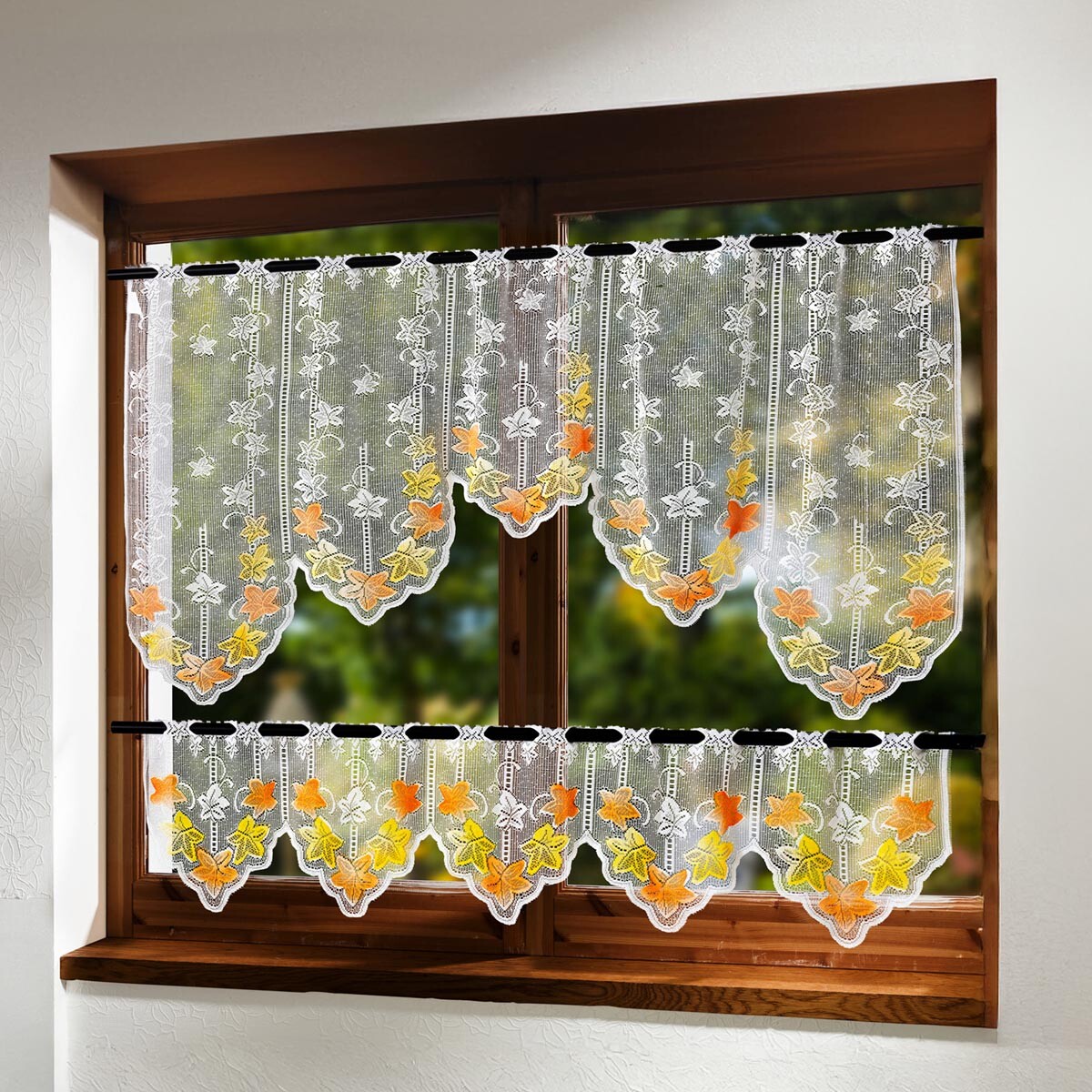 Záclona Jesenné listy, 2 kusy