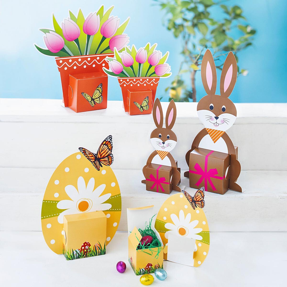 Darčekové krabičky Happy Easter, sada 6 kusov